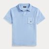 AZURE Men’s Ralph Lauren Custom Slim Fit Terry Polo Shirts AZURE Men’s Ralph Lauren Custom Slim Fit Terry Polo Shirts