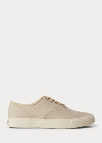beige men s ralph lauren canvas sneakers 1 330x462 - Beige Men's Ralph Lauren Canvas Sneakers