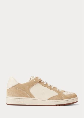 beige men s ralph lauren court leather suede sneakers 1 330x462 - Beige Men's Ralph Lauren Court Leather-Suede Sneakers