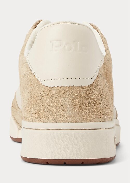 Beige Men’s Ralph Lauren Court Leather-Suede Sneakers Beige Men’s Ralph Lauren Court Leather-Suede Sneakers