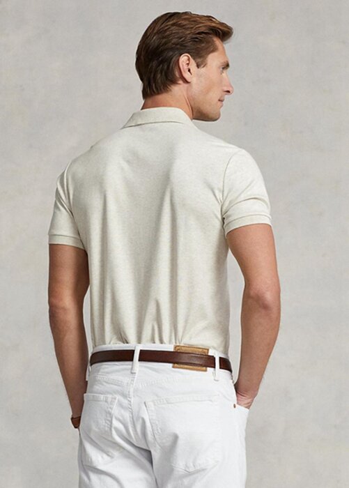 Beige Men’s Ralph Lauren Custom Slim Fit Soft Cotton Polo Shirts Beige Men’s Ralph Lauren Custom Slim Fit Soft Cotton Polo Shirts