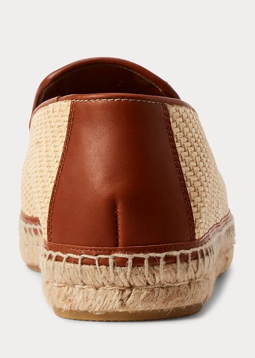 Beige Men’s Ralph Lauren Embroidered Canvas Loafers Beige Men’s Ralph Lauren Embroidered Canvas Loafers