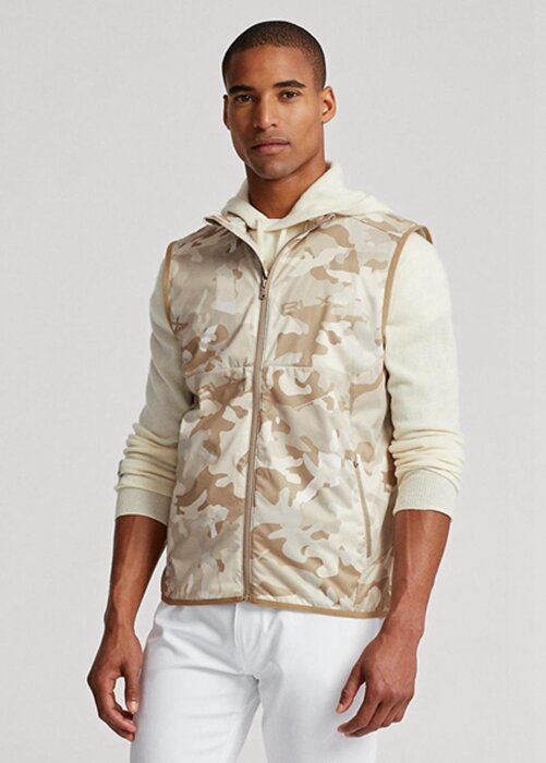 Beige Men’s Ralph Lauren GolfGolf-camo Water-repellent Packable Gilet Jackets Beige Men’s Ralph Lauren GolfGolf-camo Water-repellent Packable Gilet Jackets