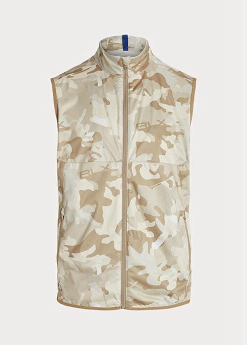 Beige Men’s Ralph Lauren GolfGolf-camo Water-repellent Packable Gilet Jackets Beige Men’s Ralph Lauren GolfGolf-camo Water-repellent Packable Gilet Jackets