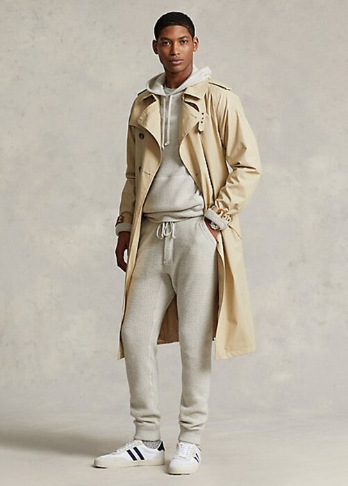 Beige Men’s Ralph Lauren Stretch Cotton Trench Coats Beige Men’s Ralph Lauren Stretch Cotton Trench Coats