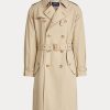 Beige Men’s Ralph Lauren Stretch Cotton Trench Coats Beige Men’s Ralph Lauren Stretch Cotton Trench Coats