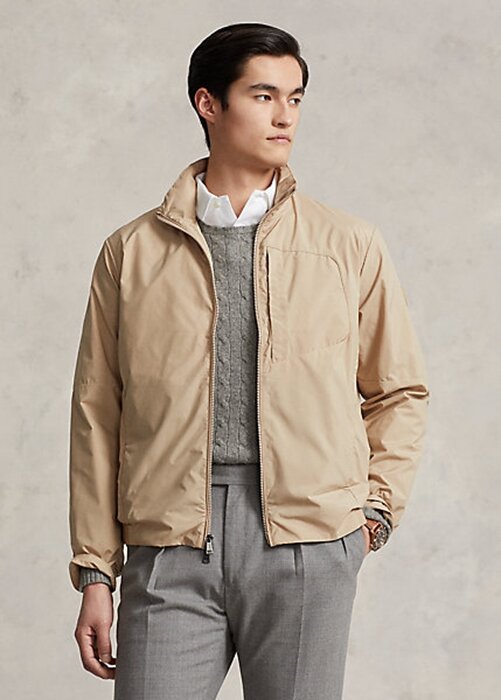 Beige Men’s Ralph Lauren Water-Repellent Packable Jackets Beige Men’s Ralph Lauren Water-Repellent Packable Jackets