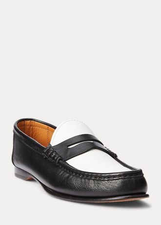 beige white women s ralph lauren chalmers calfskin penny loafers 2 330x461 - Beige / White Women's Ralph Lauren Chalmers Calfskin Penny Loafers