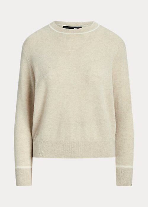 Beige Women’s Ralph Lauren Cashmere Crewneck Sweaters Beige Women’s Ralph Lauren Cashmere Crewneck Sweaters