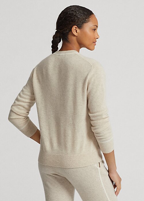Beige Women’s Ralph Lauren Cashmere Crewneck Sweaters Beige Women’s Ralph Lauren Cashmere Crewneck Sweaters
