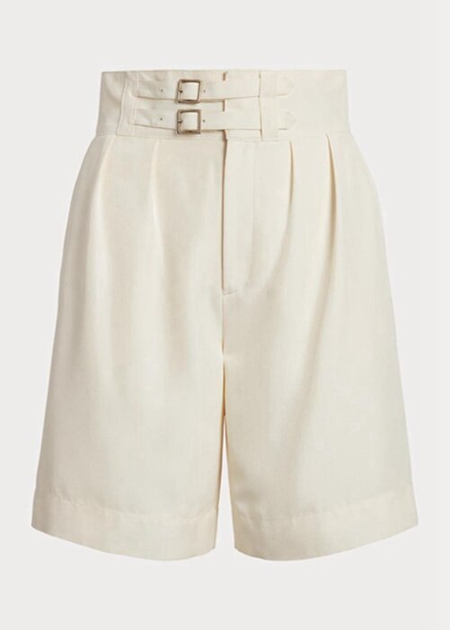Beige Women’s Ralph Lauren Francine Silk Shantung Shorts Beige Women’s Ralph Lauren Francine Silk Shantung Shorts