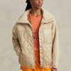 Beige Women’s Ralph Lauren Hybrid High-Pile & Ripstop-Panel Jackets Beige Women’s Ralph Lauren Hybrid High-Pile & Ripstop-Panel Jackets