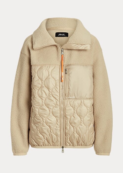 Beige Women’s Ralph Lauren Hybrid High-Pile & Ripstop-Panel Jackets Beige Women’s Ralph Lauren Hybrid High-Pile & Ripstop-Panel Jackets