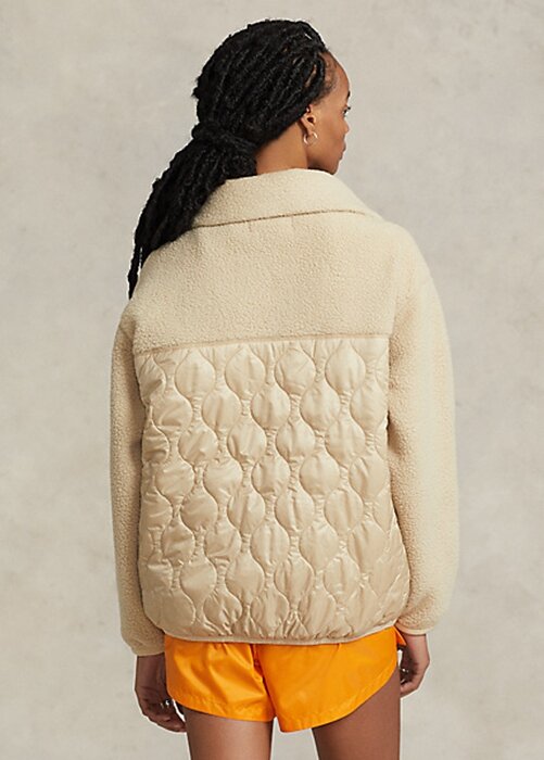 Beige Women’s Ralph Lauren Hybrid High-Pile & Ripstop-Panel Jackets Beige Women’s Ralph Lauren Hybrid High-Pile & Ripstop-Panel Jackets