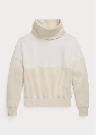 Beige Women’s Ralph Lauren Panelled Funnelneck Fleece Pullover Sweatshirts Beige Women’s Ralph Lauren Panelled Funnelneck Fleece Pullover Sweatshirts