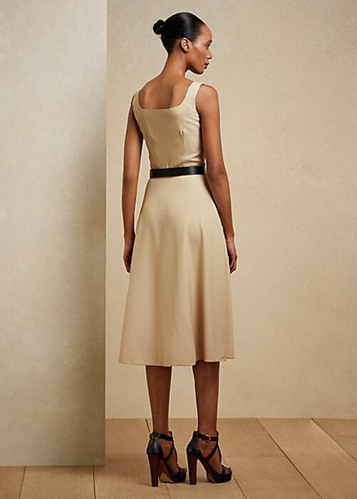 Beige Women’s Ralph Lauren Semira Wool Gabardine Day Dress Beige Women’s Ralph Lauren Semira Wool Gabardine Day Dress