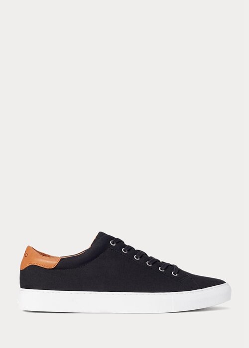 Black / Brown Men’s Ralph Lauren Jermain Pique Sneakers Black / Brown Men’s Ralph Lauren Jermain Pique Sneakers