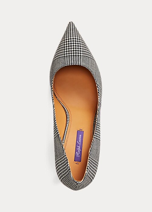 Black / Cream Women’s Ralph Lauren Celia Glen Plaid Wool Heels Black / Cream Women’s Ralph Lauren Celia Glen Plaid Wool Heels
