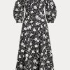 Black / Cream Women’s Ralph Lauren Floral Off-the-Shoulder Linen Dress Black / Cream Women’s Ralph Lauren Floral Off-the-Shoulder Linen Dress