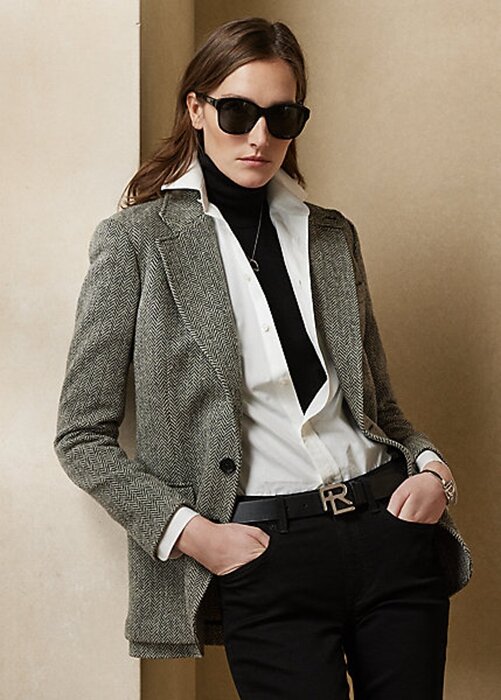 Black / Cream Women’s Ralph Lauren The Tweed Jackets Black / Cream Women’s Ralph Lauren The Tweed Jackets