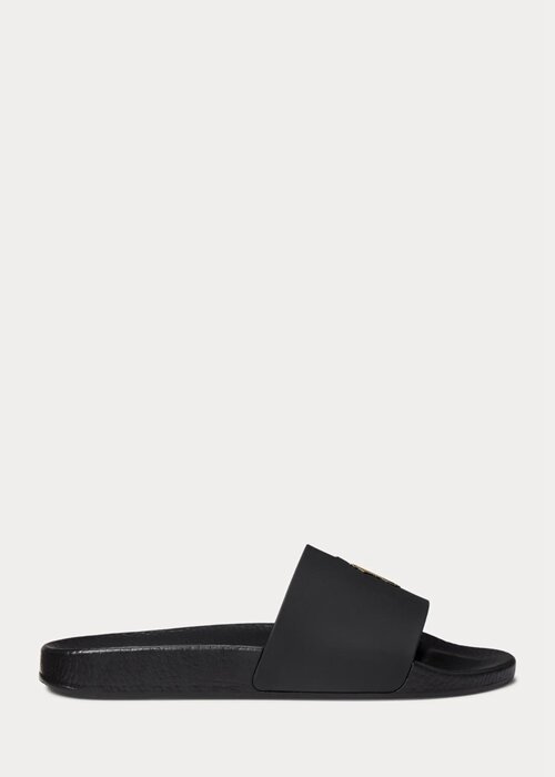 Black / Gold Men’s Ralph Lauren Signature Pony Slippers Black / Gold Men’s Ralph Lauren Signature Pony Slippers
