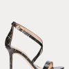 Black / Gold Women’s Ralph Lauren Gabriele Embossed Leather Heels Black / Gold Women’s Ralph Lauren Gabriele Embossed Leather Heels