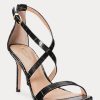 Black / Gold Women’s Ralph Lauren Gabriele Embossed Leather Heels Black / Gold Women’s Ralph Lauren Gabriele Embossed Leather Heels