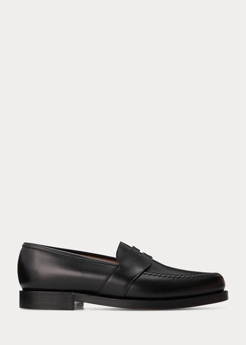 Black Men’s Ralph Lauren Braygan Calfskin Penny Loafers Black Men’s Ralph Lauren Braygan Calfskin Penny Loafers