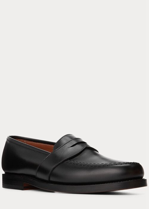Black Men’s Ralph Lauren Braygan Calfskin Penny Loafers Black Men’s Ralph Lauren Braygan Calfskin Penny Loafers