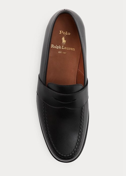 Black Men’s Ralph Lauren Braygan Calfskin Penny Loafers Black Men’s Ralph Lauren Braygan Calfskin Penny Loafers