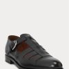 Black Men’s Ralph Lauren Burnished Calfskin Fisherman Sandals Black Men’s Ralph Lauren Burnished Calfskin Fisherman Sandals
