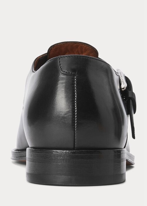 Black Men’s Ralph Lauren Burnished Calfskin Fisherman Sandals Black Men’s Ralph Lauren Burnished Calfskin Fisherman Sandals