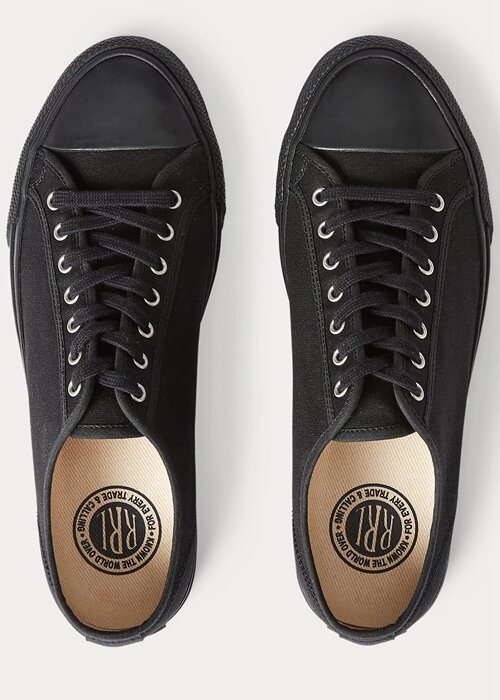 Black Men’s Ralph Lauren Canvas Sneakers Black Men’s Ralph Lauren Canvas Sneakers