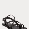 Black Men’s Ralph Lauren Carlion Calfskin Sandals Black Men’s Ralph Lauren Carlion Calfskin Sandals