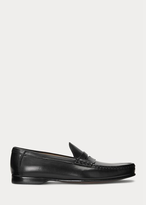Black Men’s Ralph Lauren Chalmers Burnished Calfskin Penny Loafers Black Men’s Ralph Lauren Chalmers Burnished Calfskin Penny Loafers