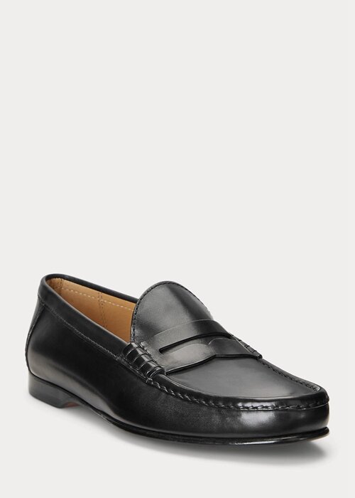 Black Men’s Ralph Lauren Chalmers Burnished Calfskin Penny Loafers Black Men’s Ralph Lauren Chalmers Burnished Calfskin Penny Loafers