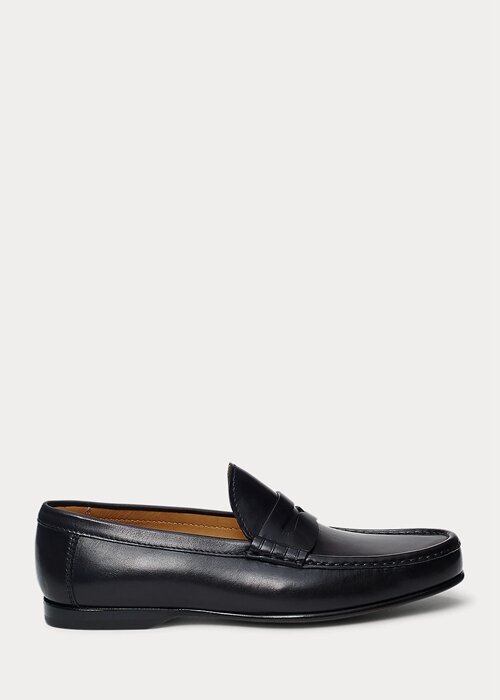 Black Men’s Ralph Lauren Chalmers Calfskin Penny Loafers Black Men’s Ralph Lauren Chalmers Calfskin Penny Loafers