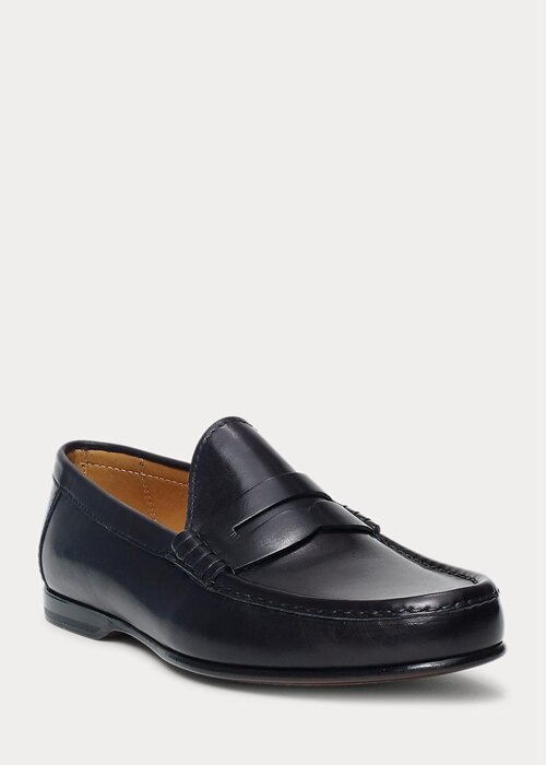 Black Men’s Ralph Lauren Chalmers Calfskin Penny Loafers Black Men’s Ralph Lauren Chalmers Calfskin Penny Loafers