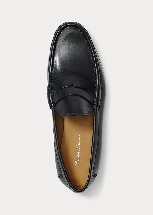 Black Men’s Ralph Lauren Chalmers Calfskin Penny Loafers Black Men’s Ralph Lauren Chalmers Calfskin Penny Loafers