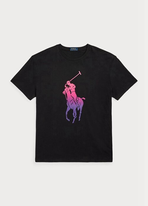 Black Men’s Ralph Lauren Classic Fit Big Pony Jersey T Shirts Black Men’s Ralph Lauren Classic Fit Big Pony Jersey T Shirts