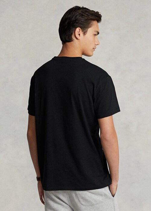 Black Men’s Ralph Lauren Classic Fit Big Pony Jersey T Shirts Black Men’s Ralph Lauren Classic Fit Big Pony Jersey T Shirts