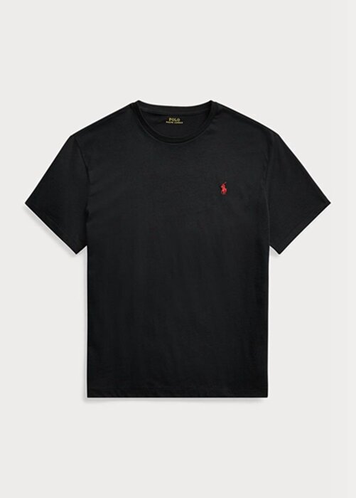 Black Men’s Ralph Lauren Classic Fit Jersey Crewneck T Shirts Black Men’s Ralph Lauren Classic Fit Jersey Crewneck T Shirts