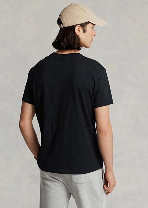 Black Men’s Ralph Lauren Classic Fit Jersey Crewneck T Shirts Black Men’s Ralph Lauren Classic Fit Jersey Crewneck T Shirts