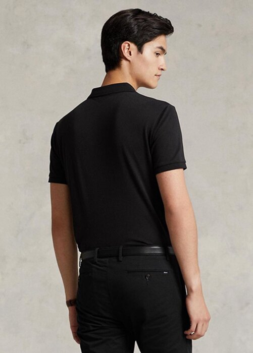 Black Men’s Ralph Lauren Custom Slim Fit Soft Cotton Polo Shirts Black Men’s Ralph Lauren Custom Slim Fit Soft Cotton Polo Shirts