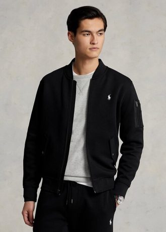 Black Men’s Ralph Lauren Double-Knit Bomber Jackets