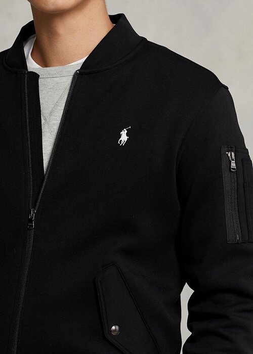 Black Men’s Ralph Lauren Double-Knit Bomber Jackets Black Men’s Ralph Lauren Double-Knit Bomber Jackets