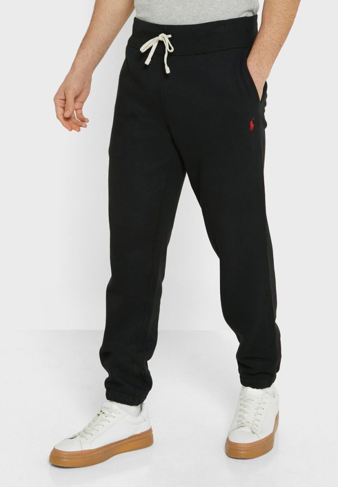 Black Men’s Ralph Lauren Drawstring Sweatpants Black Men’s Ralph Lauren Drawstring Sweatpants