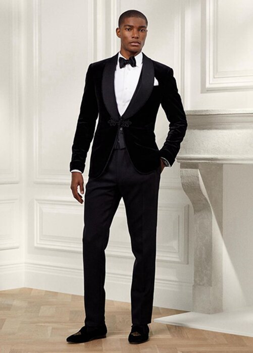 Black Men’s Ralph Lauren Gregory Handmade Barathea Tuxedo Pants Black Men’s Ralph Lauren Gregory Handmade Barathea Tuxedo Pants