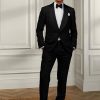 Black Men’s Ralph Lauren Gregory Wool Barathea Tuxedo Pants Black Men’s Ralph Lauren Gregory Wool Barathea Tuxedo Pants