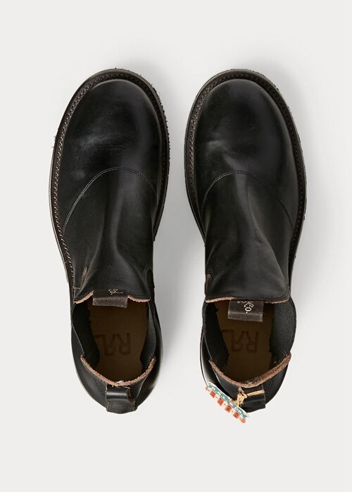 Black Men’s Ralph Lauren Hand-Burnished Leather Chelsea Boots Black Men’s Ralph Lauren Hand-Burnished Leather Chelsea Boots